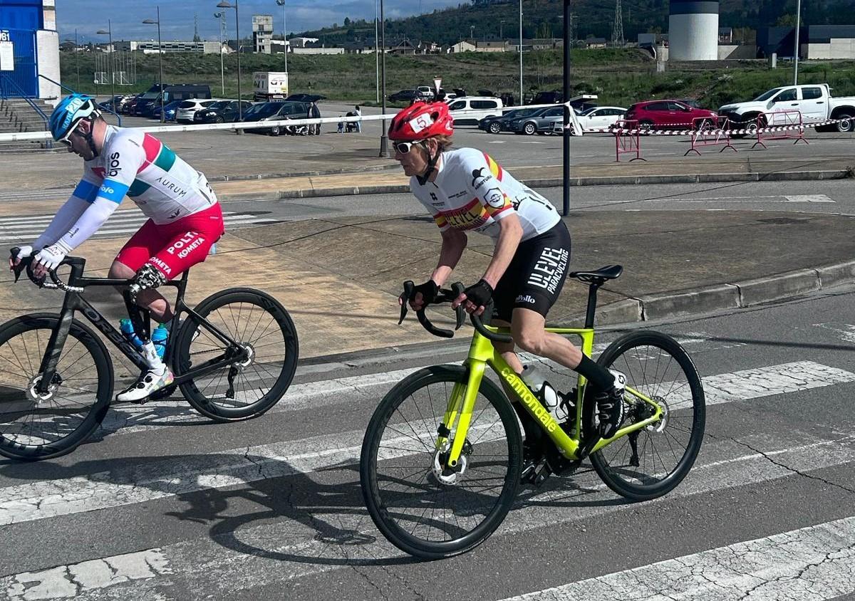 Rosa Sansaloni durante la carrera en Ponferrada.