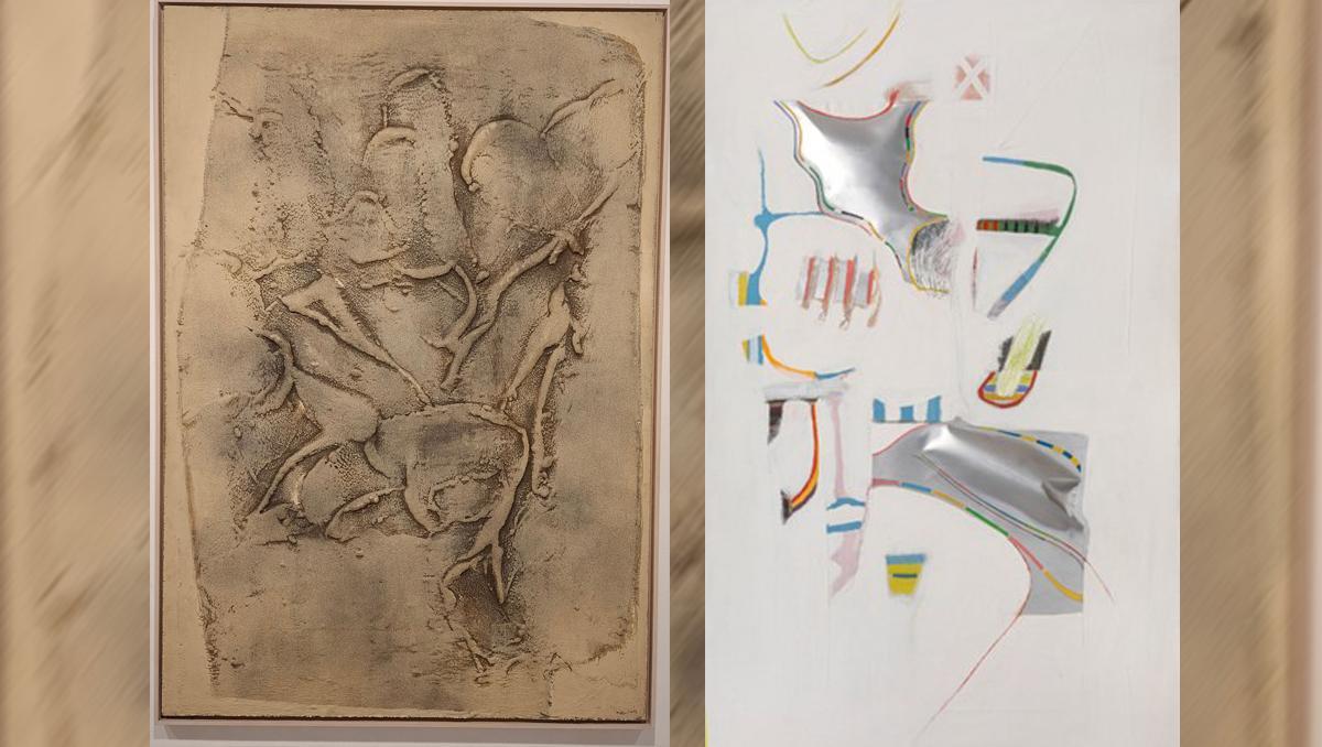 Links: Juli Ramis, "Abstracció" (1964), rechts: Werk von Rafael Tur Costa (1970).
