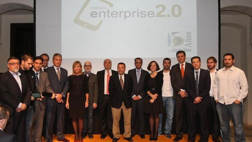 Foto de familia de los ganadores de la última edición de los premios Enterprise 2.0.