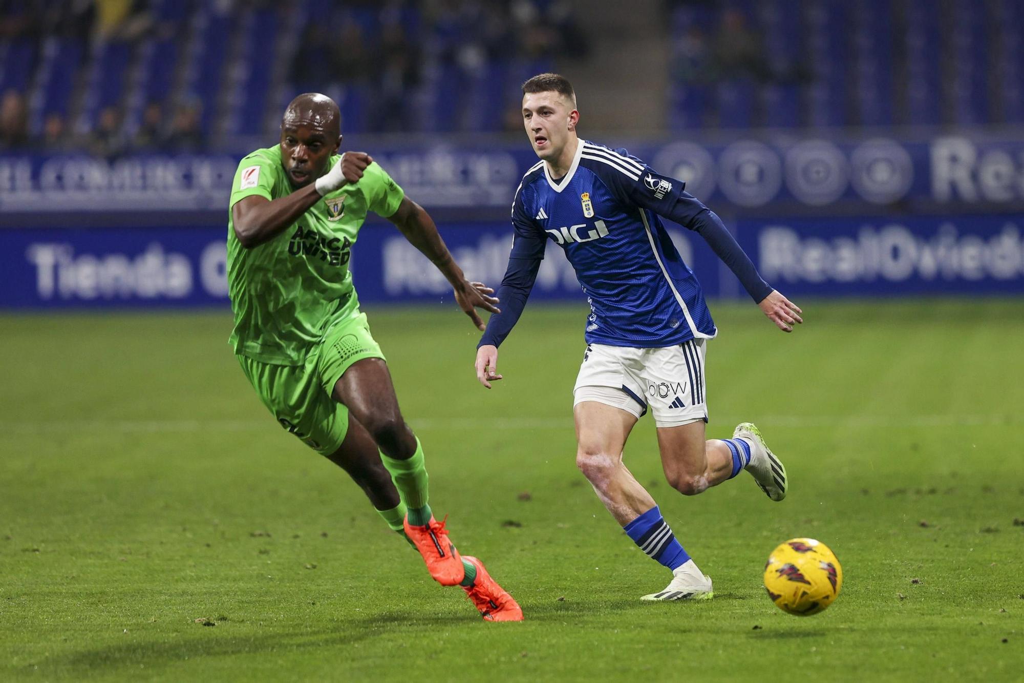 El partido entre el Real Oviedo y el Leganés, en imágenes