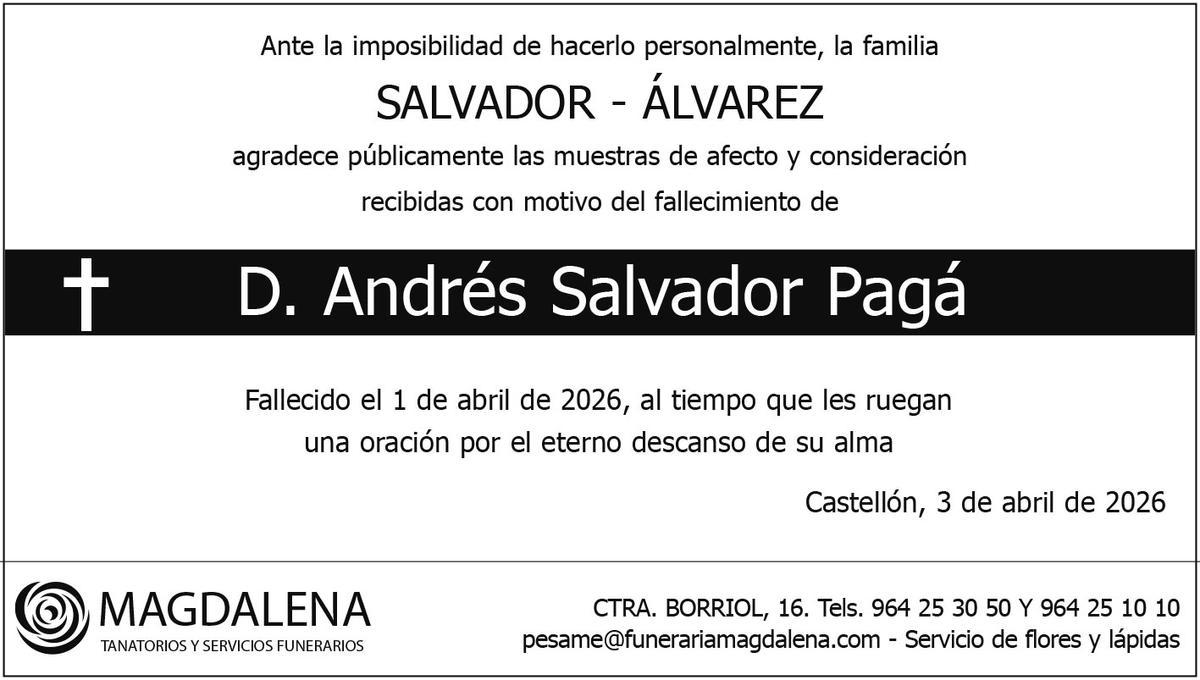 D. Andrés Salvador Pagá