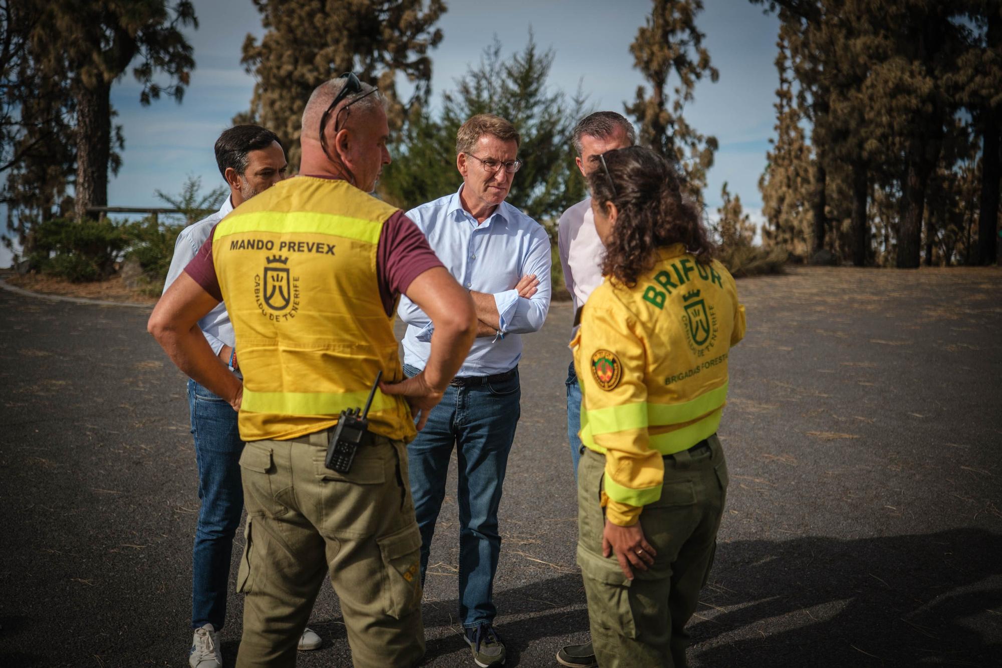 Visita de Núñez Feijóo al incendio de Tenerife