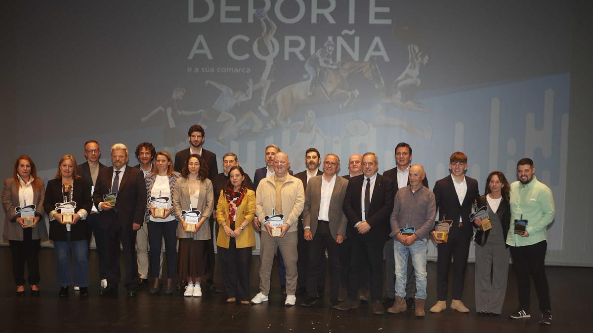 Los premiados en la Gala do Deporte da Coruña e a súa comarca