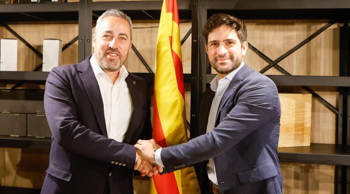 Bacardit i Perramon a la presentació per anar plegats a les municipals del 2027