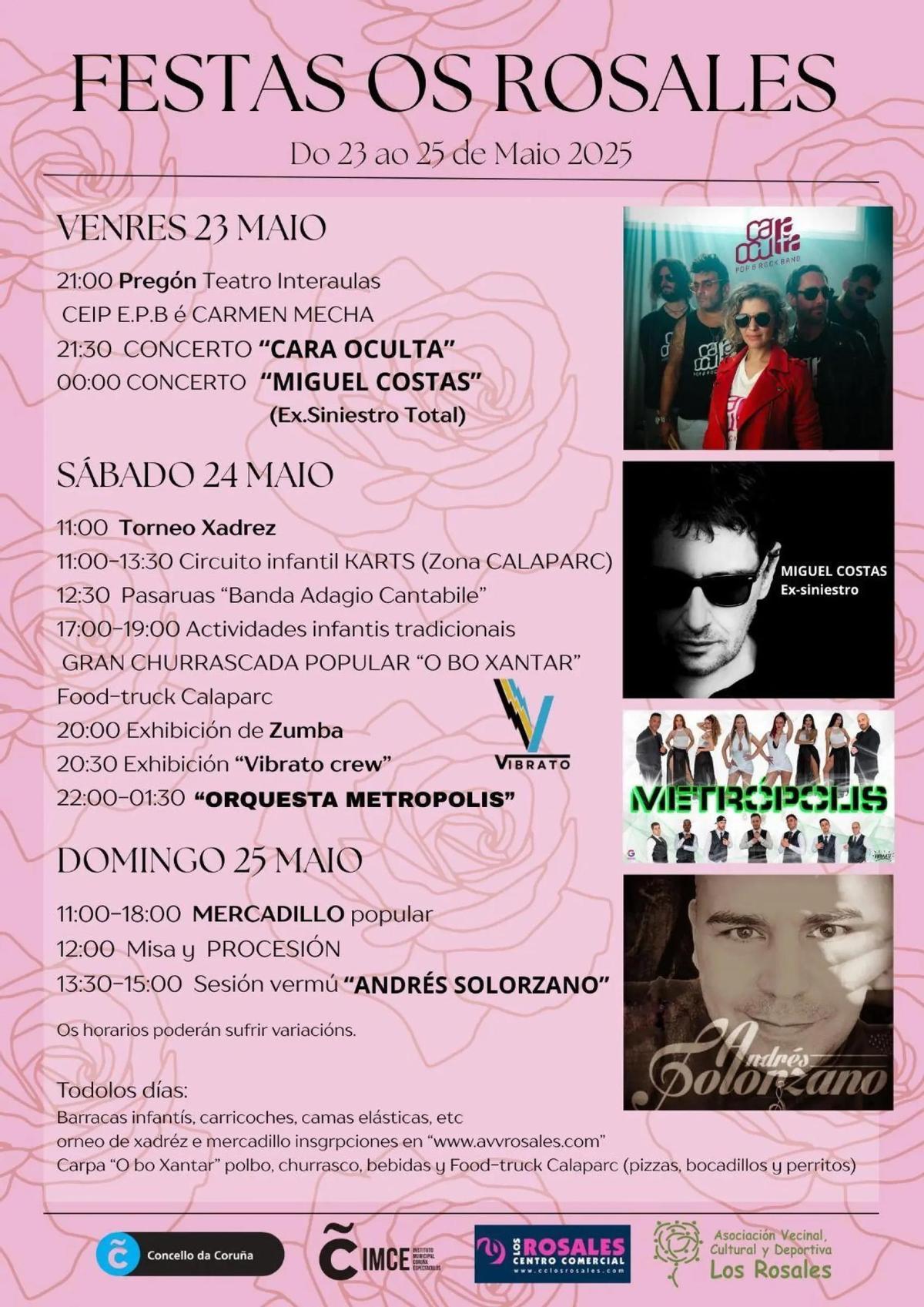 Programación de las fiestas de Os Rosales
