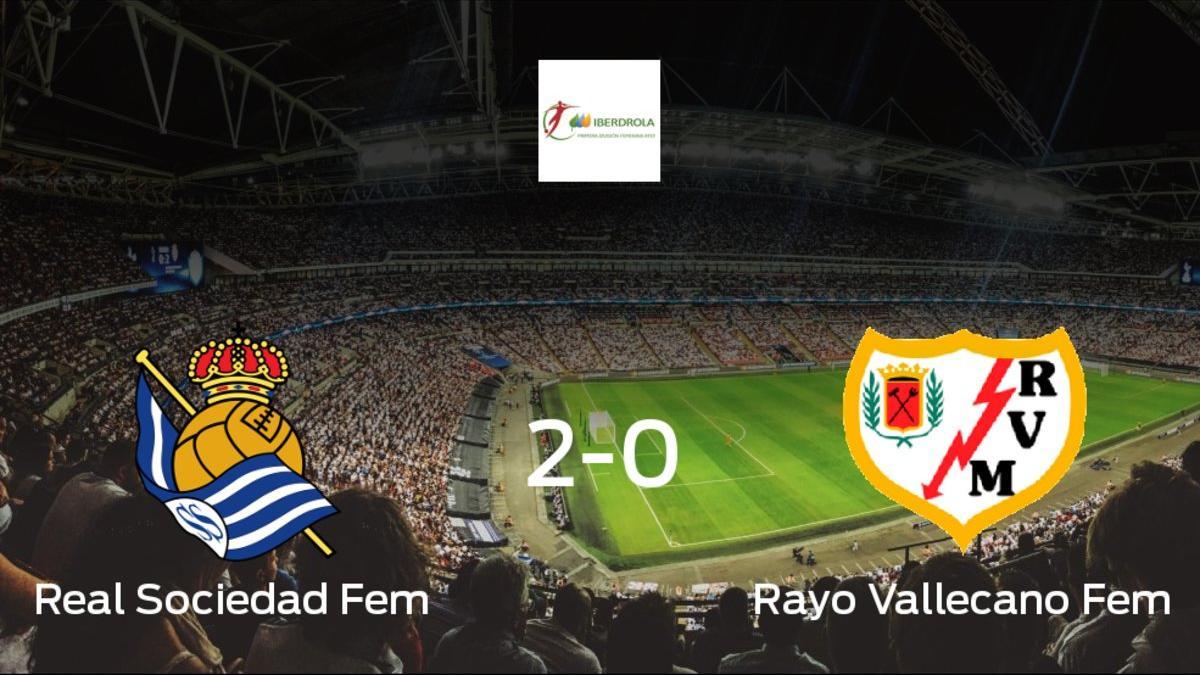 La Real Sociedad derrota en casa al Rayo Vallecano por 2-0