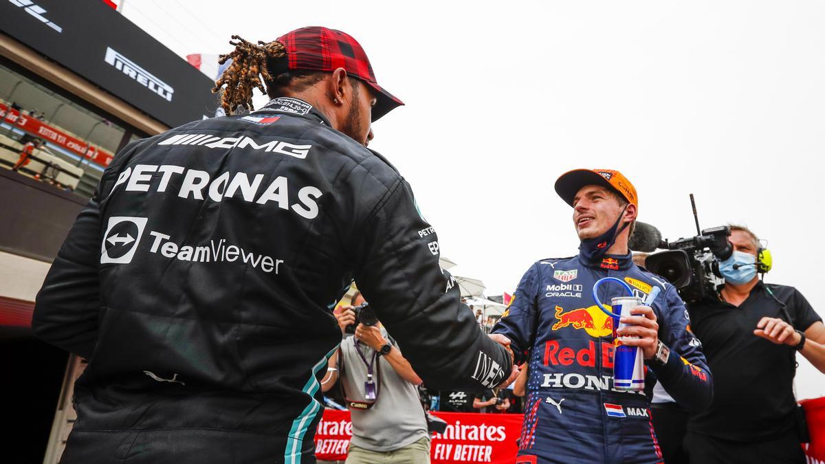 Lewis Hamilton y Max Verstappen