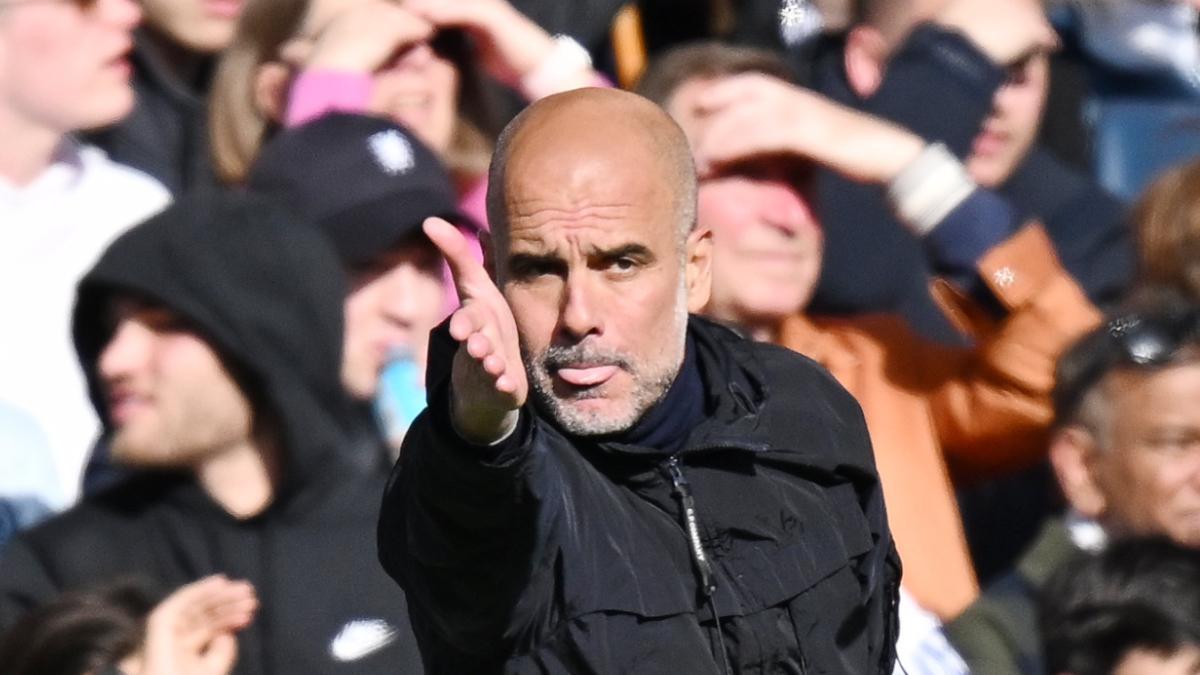Pep Guardiola, durante la victoria del City en Stamford Bridge