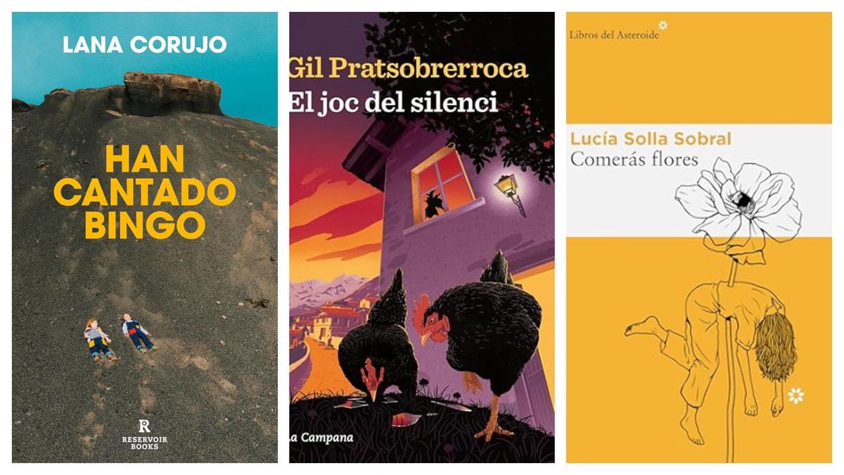 Cubiertas de los libros de Corujo, Solla Sobral y Pratsobrerroca
