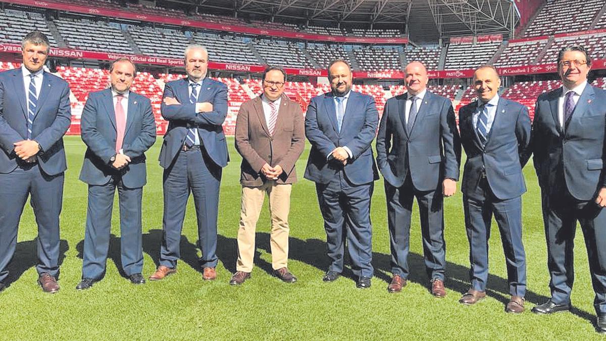 Las directivas de Sporting y Oviedo, antes de un derbi