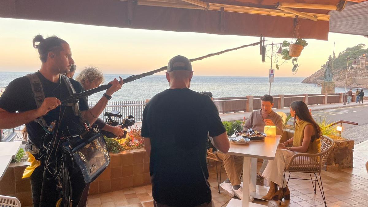 Un moment del rodatge a Tossa.