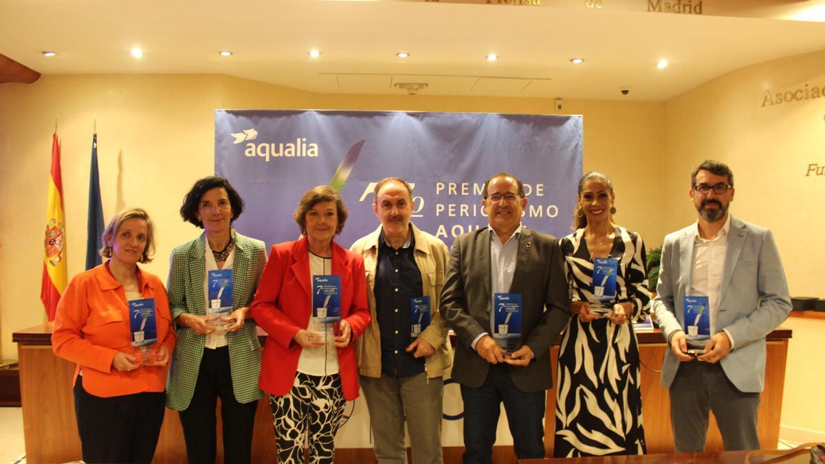 Los finalistas de la 7ª edición del Premio de Periodismo Aqualia han recogido sus galardones en la Asocación de la Prensa de Madrid.