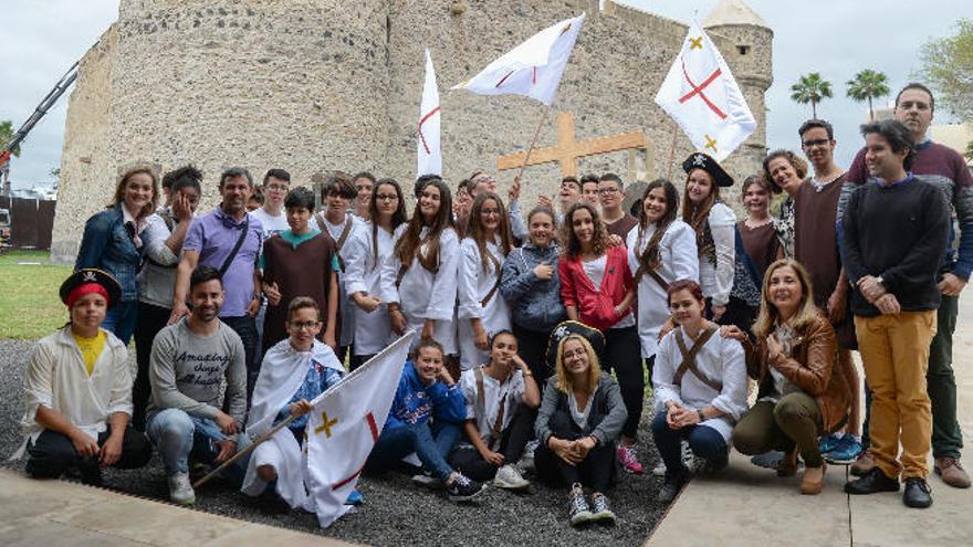 Participantes en el proyecto El túnel del tiempo, del IES Franchy Roca.