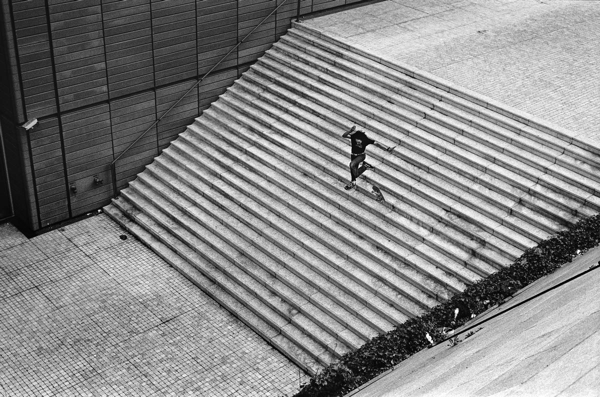 El célebre salto de los 25 escalones en Lyon.