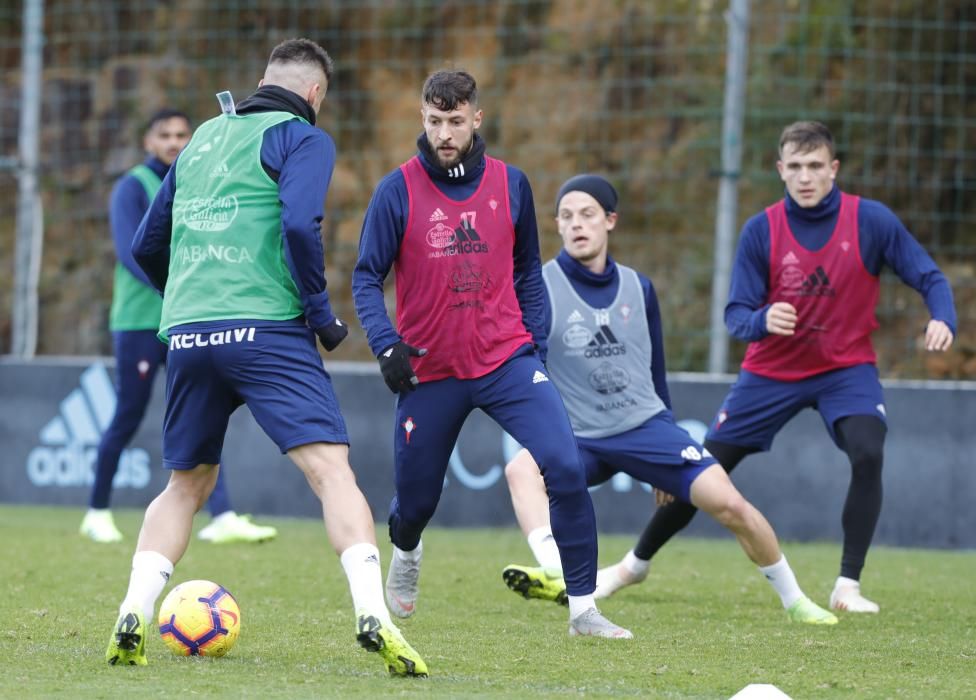 El Celta prepara en A Madroa el partido contra el Valladolid