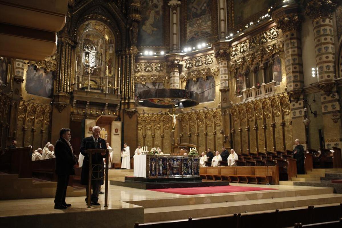 Intervenció dels membres de la Wa Rei Ryu en una missa a Montserrat