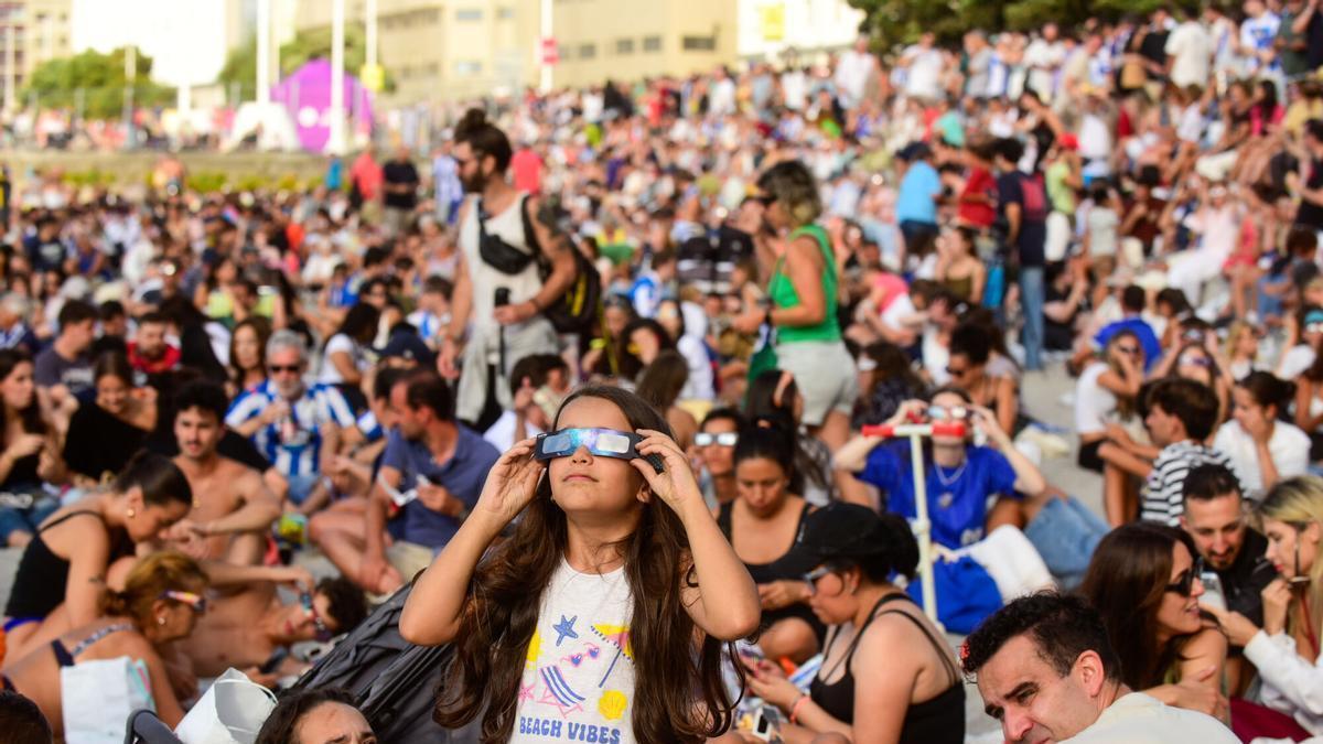 Sin incidencias en A Coruña relacionadas con el eclipse