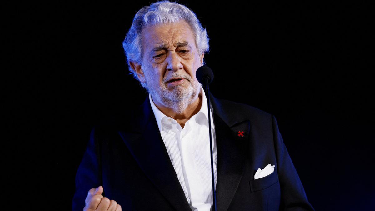 El tenor Plácido Domingo, durante un concierto en Malta.