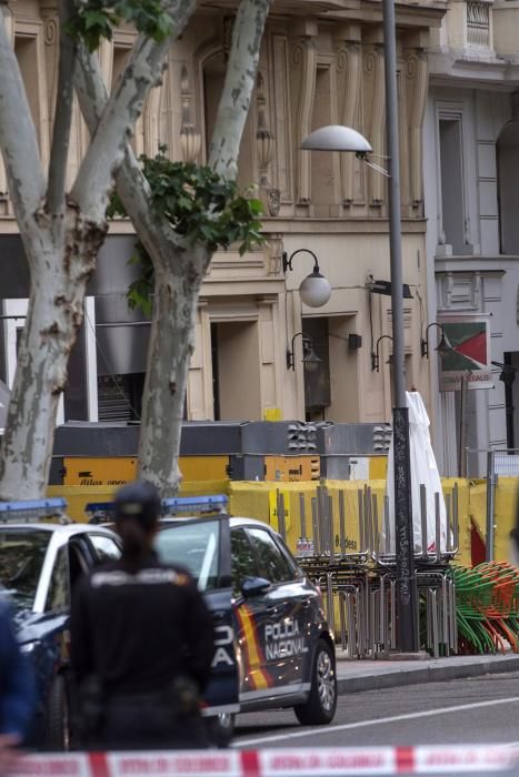 Derrumbe en un edificio de Madrid