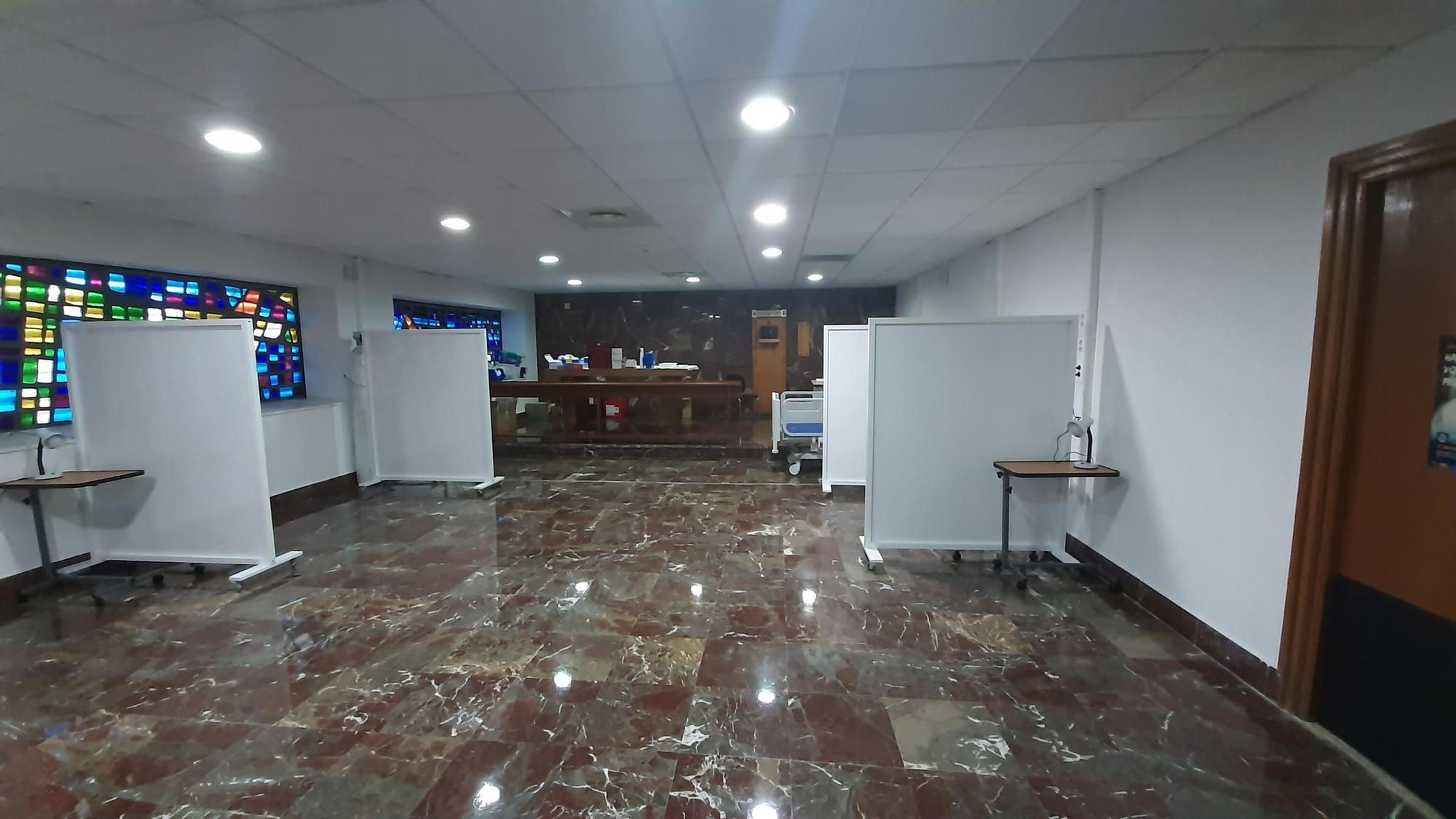 Así ha habilitado el Hospital General la cafetería y la capilla para enfermos sin covid-19