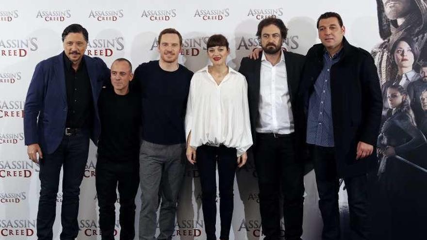 Bardem, Gutiérrez, Fassbender, Cotillard, Kurzel y Keuchkerian. // Efe