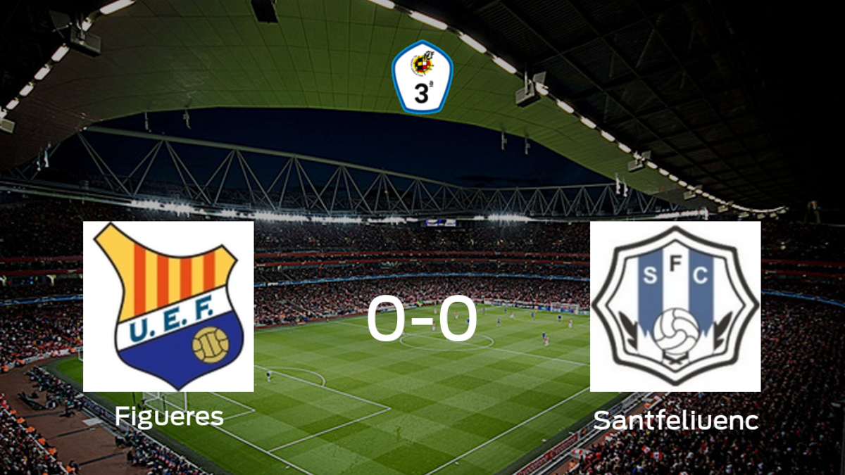 El Figueres y el Santfeliuenc se reparten los puntos en un partido sin goles (0-0)