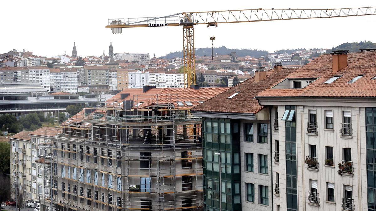 Construcción de viviendas nuevas en la zona de Restollal de Santiago