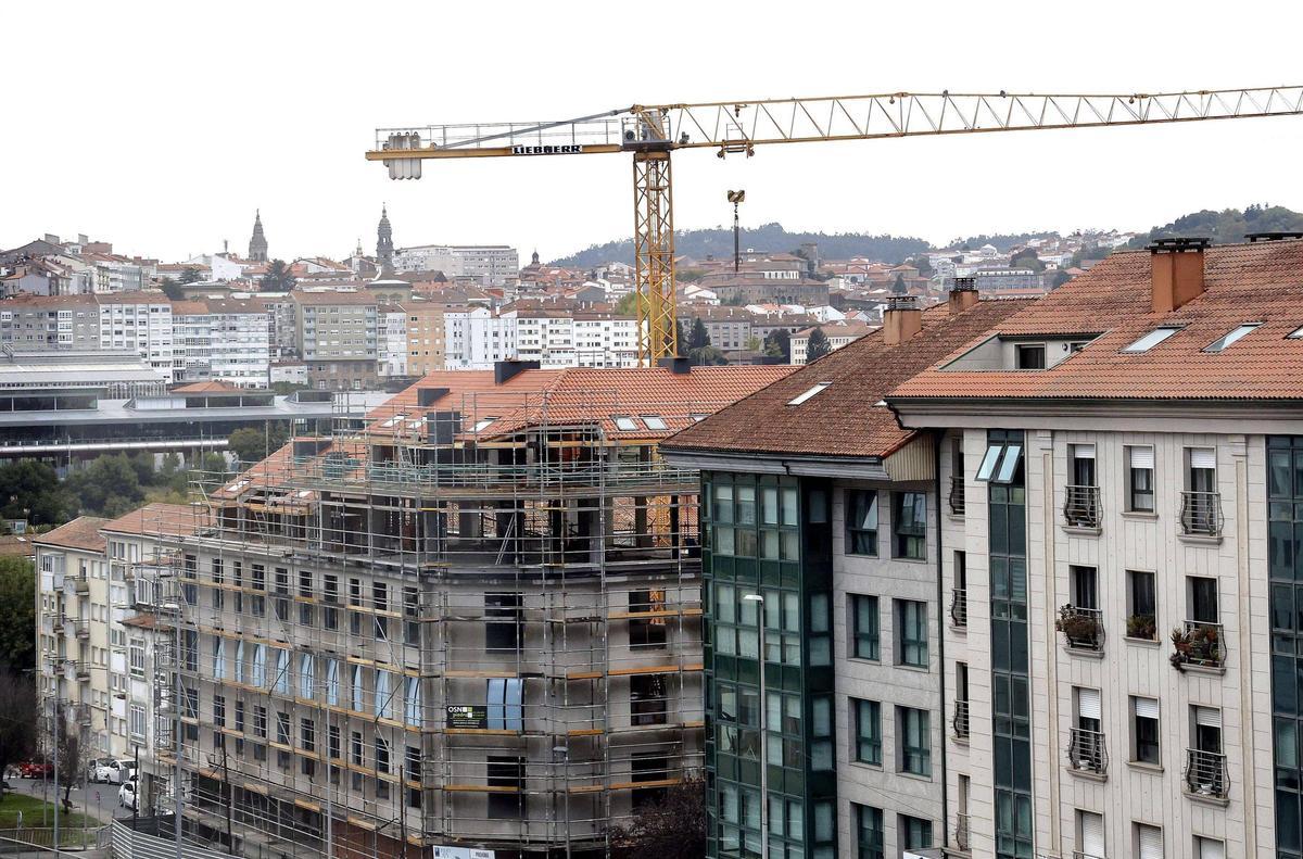 Construcción de viviendas nuevas en la zona de Restollal de Santiago
