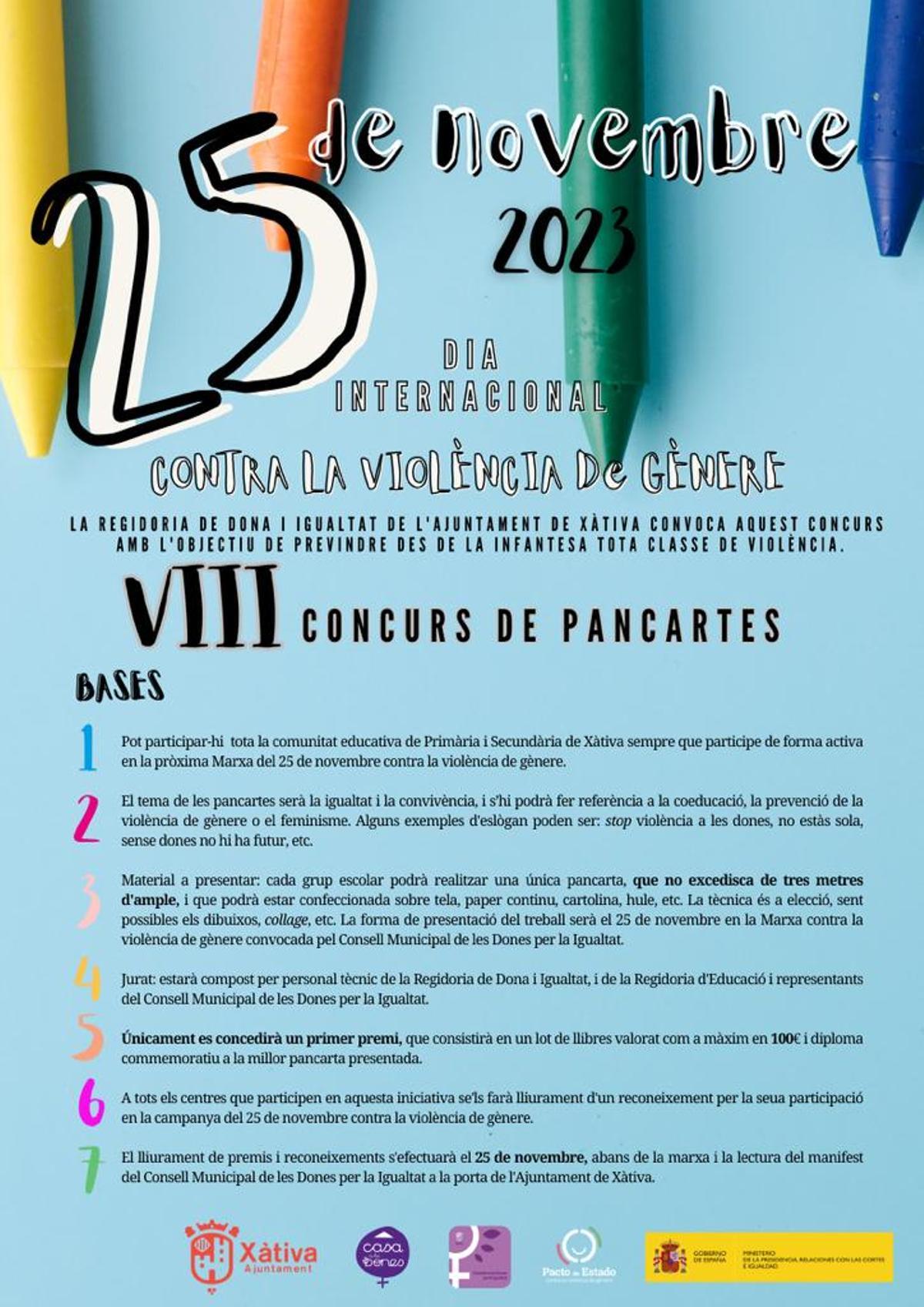 Información del concurso de pancartas.