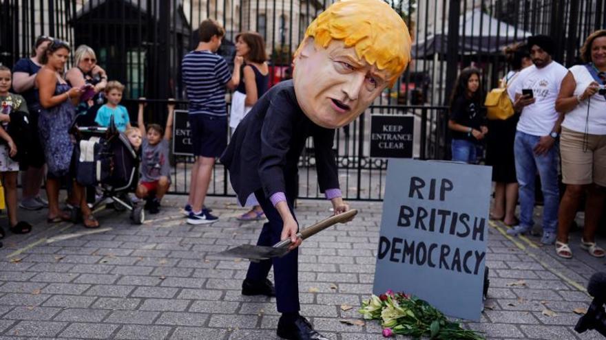 Una protesta contra Boris Johnson en Londres.