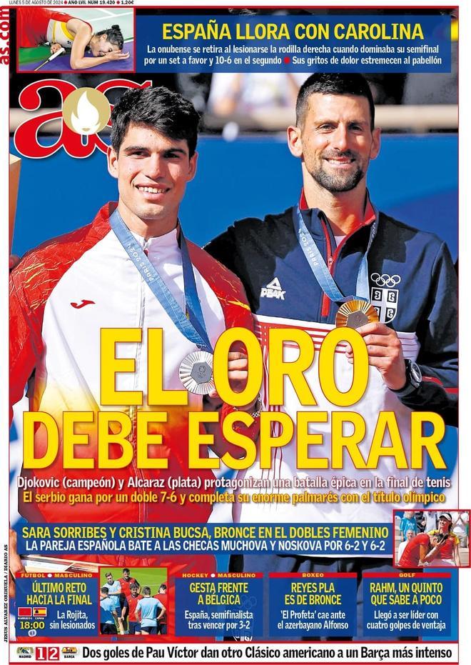 Las portadas de los diarios deportivos de hoy, lunes 5 de agosto