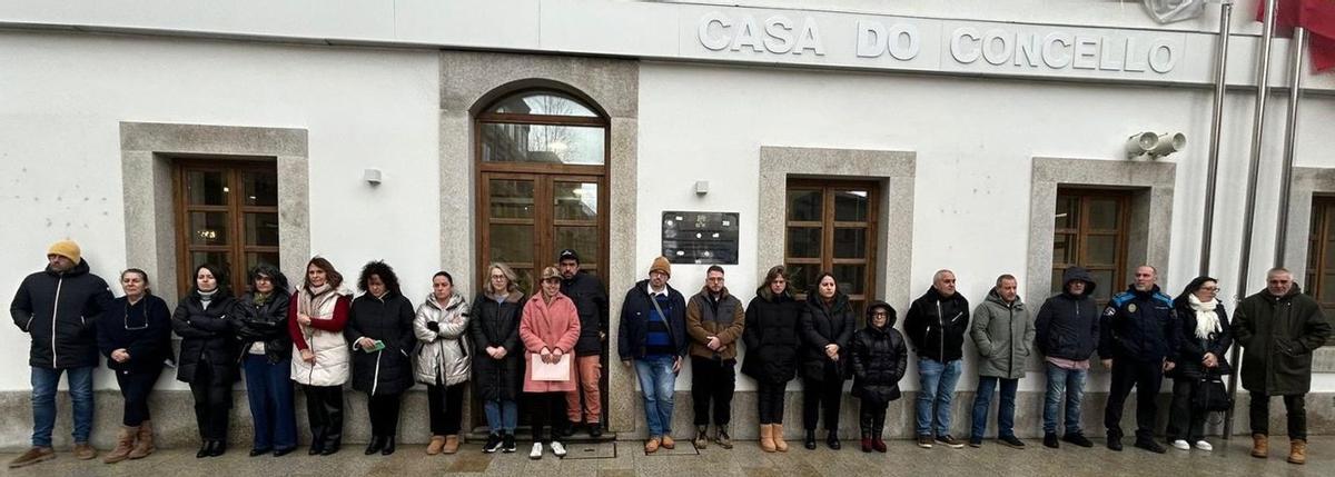 Concentración por el asesinato machista de Mos en Silleda