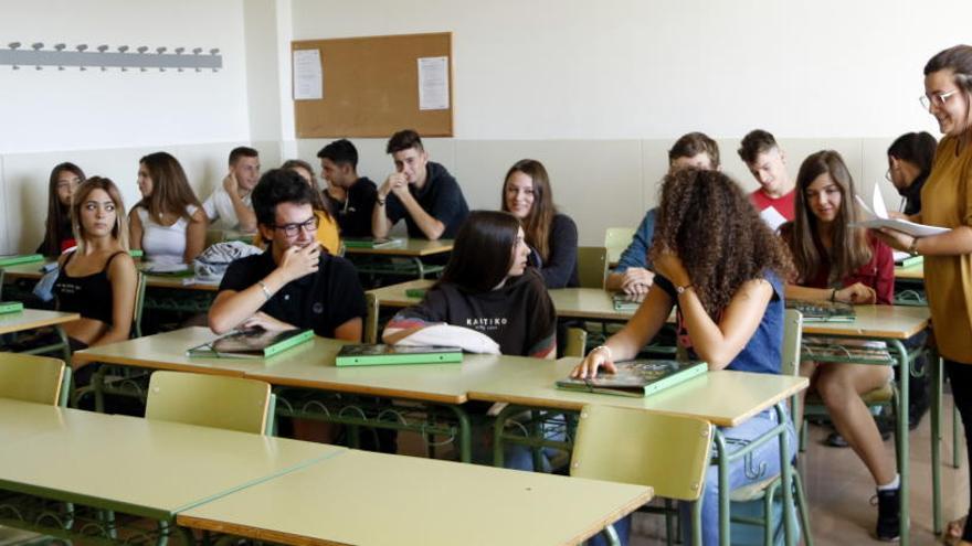 Una aula d&#039;un institut català