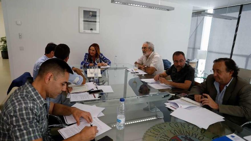 Un momento de la reunión en una sala del Consejo Consultivo.