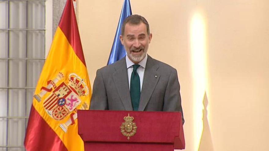 El lapsus de Felipe VI durante un acto en el Palacio del Pardo