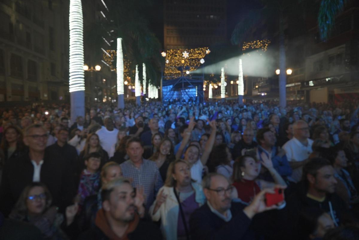 Uno de los momentos durante los conciertos de la Plaza Candelaria