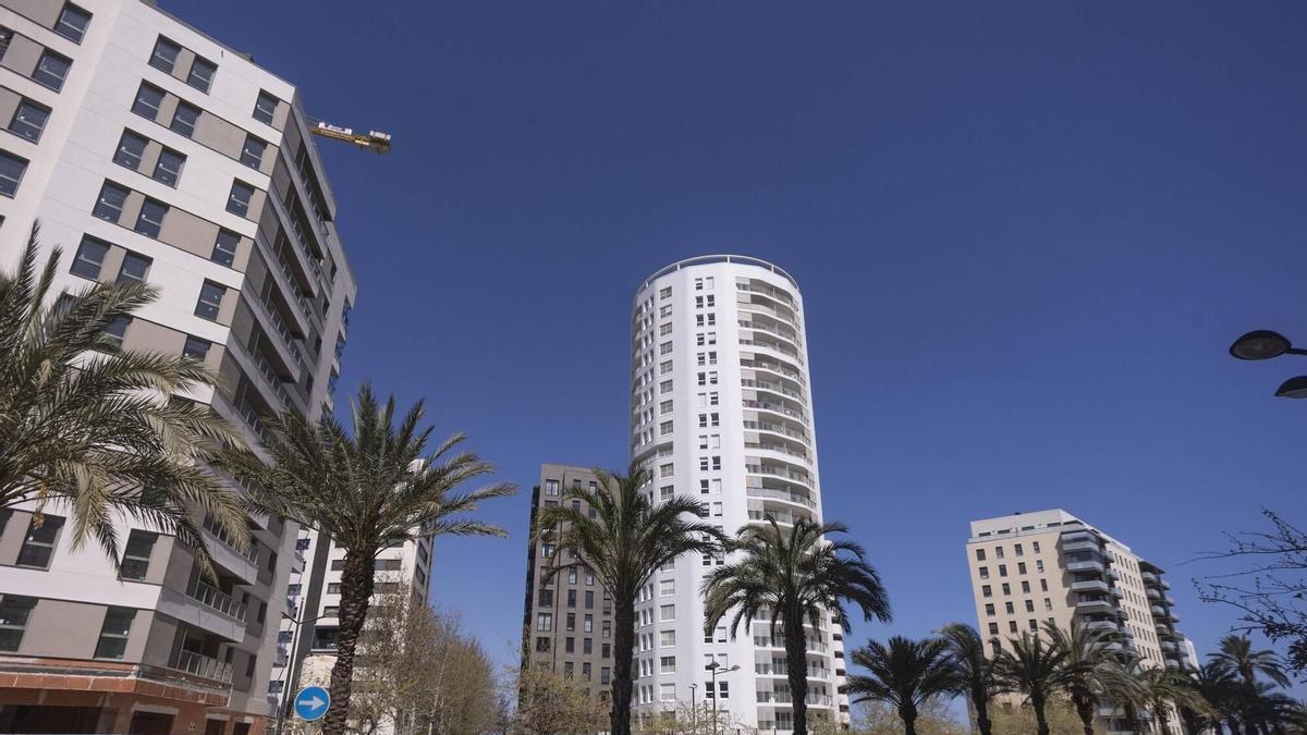 Edificios de viviendas en el PAI de Moreras de València.