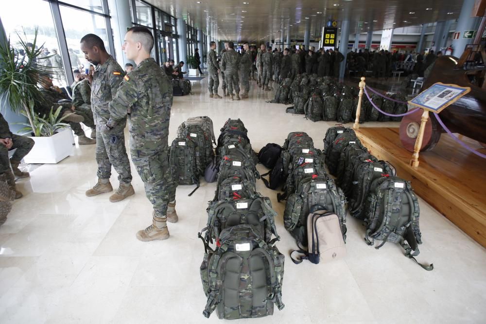 Salida de militares asturianos para Polonia