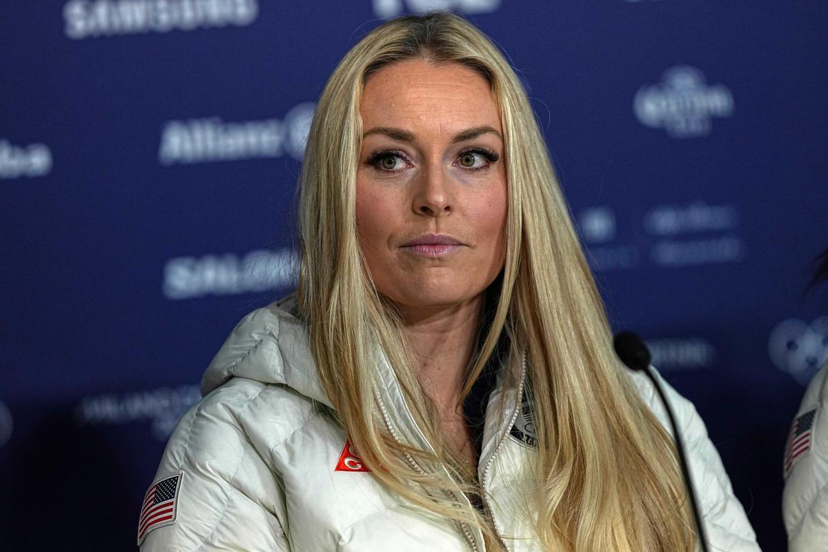 La estadounidense Lindsey Vonn, en una rueda de prensa previa a la competición.