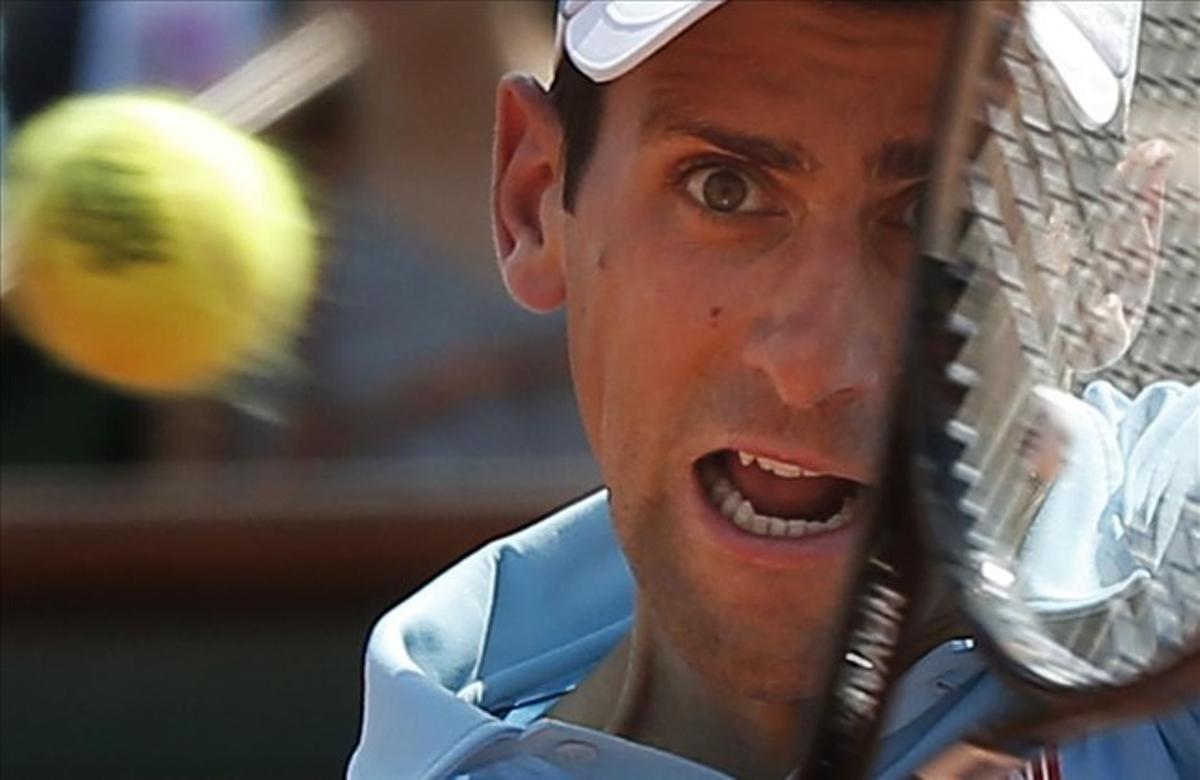 Novak Djokovic durante el partido frente a Rafa Nadal.