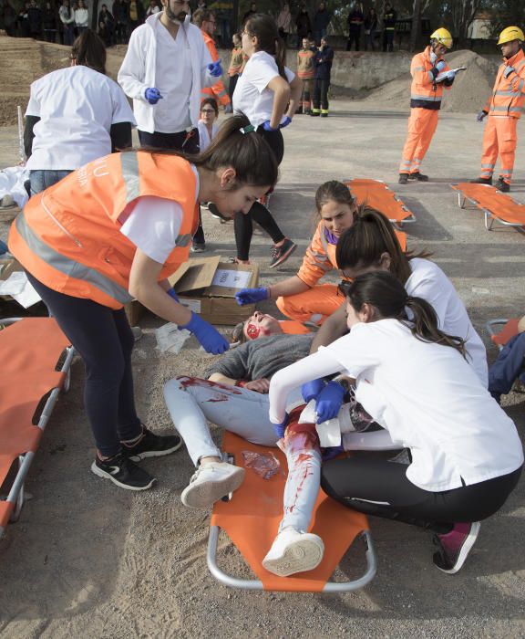 Simulacro de la Escuela de Enfermería de Castelló