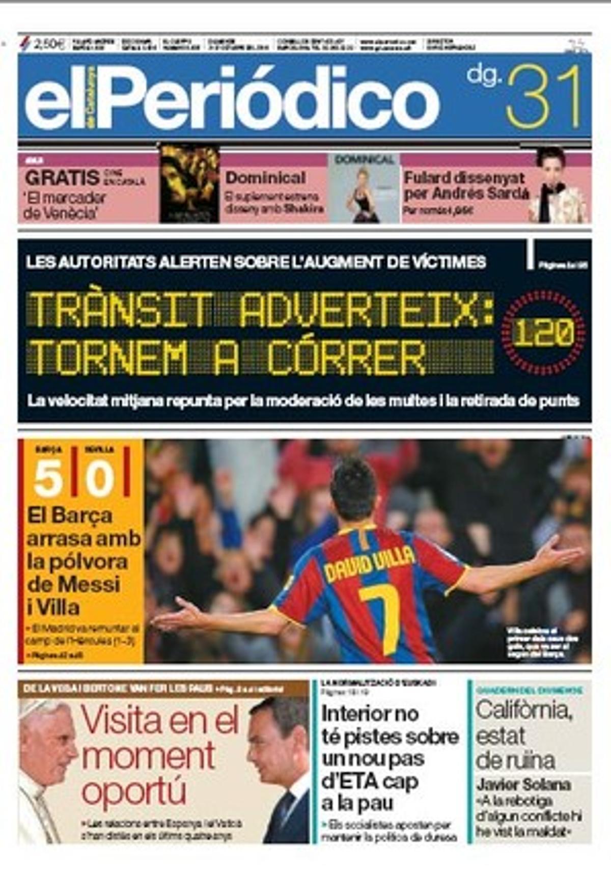 EL PERIÓDICO, 31/10/2010.