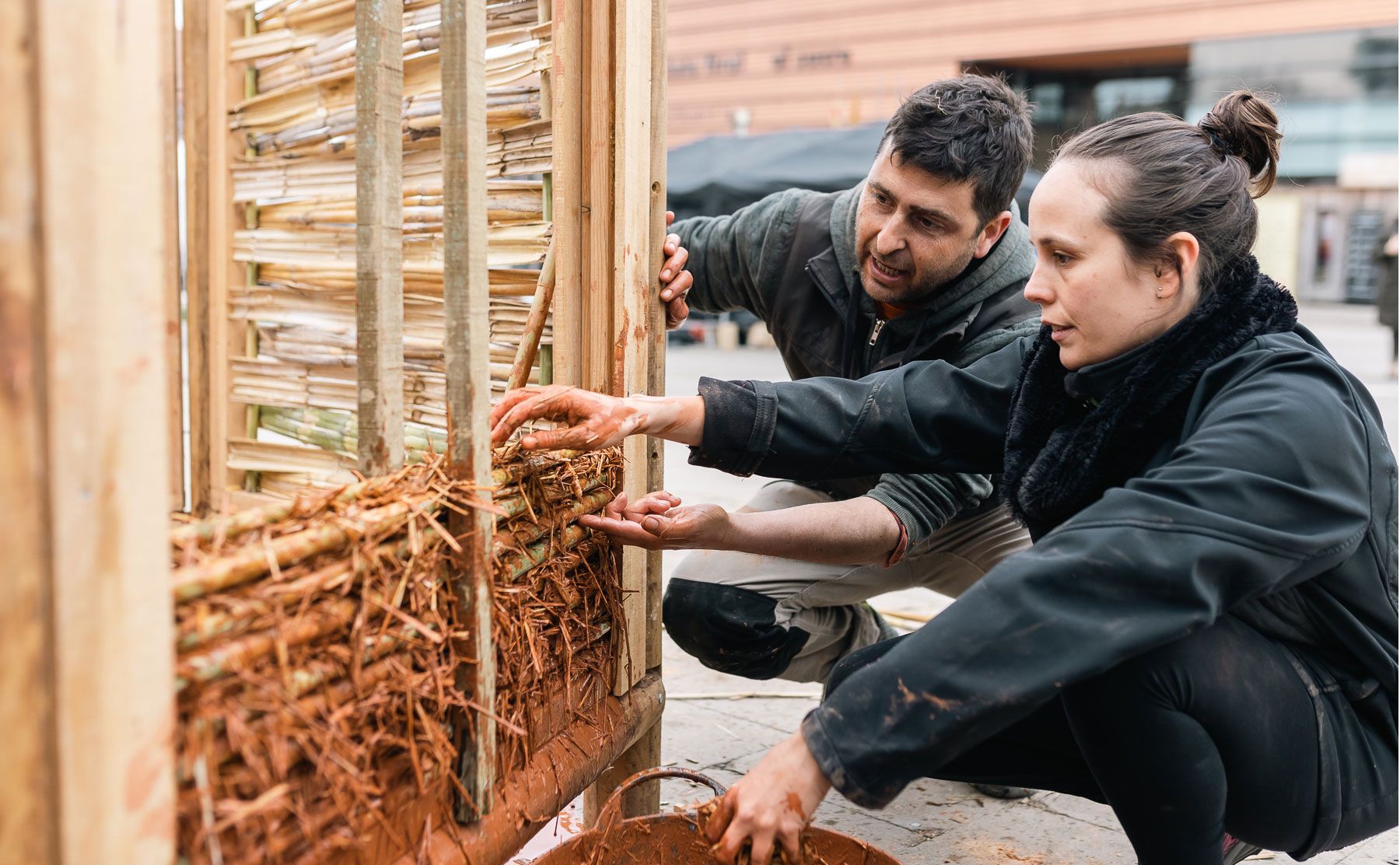 Demostración de una técnica de bioconstrucción, en la pasada edición de la FECS