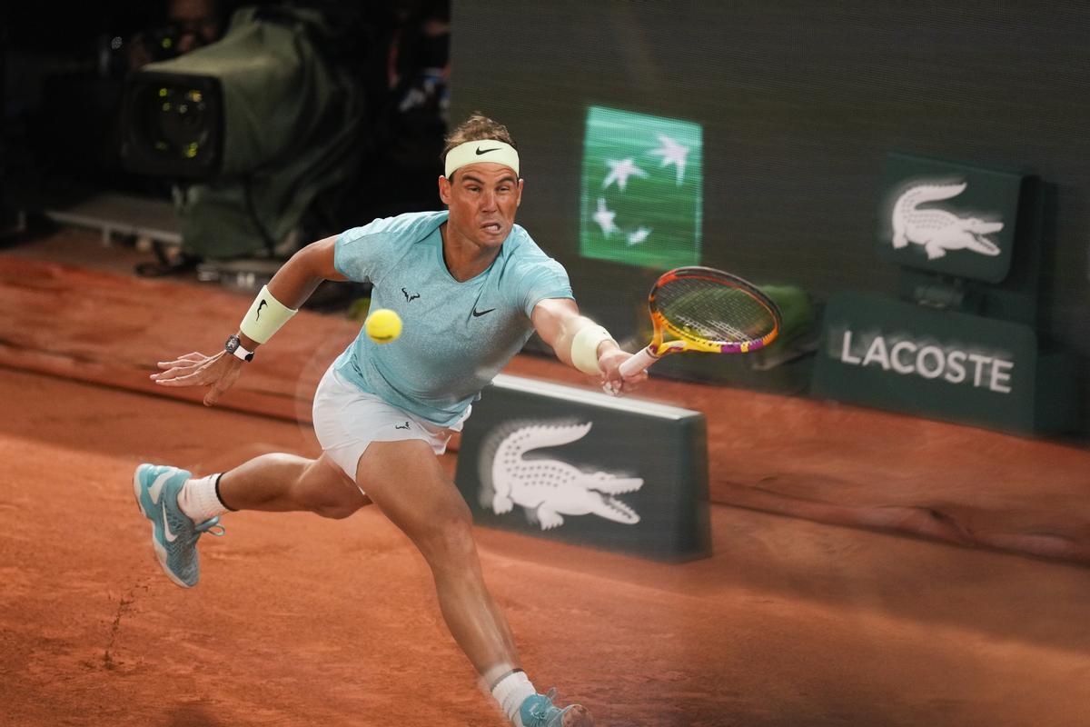 Nadal, durante su eliminación en Roland Garros.