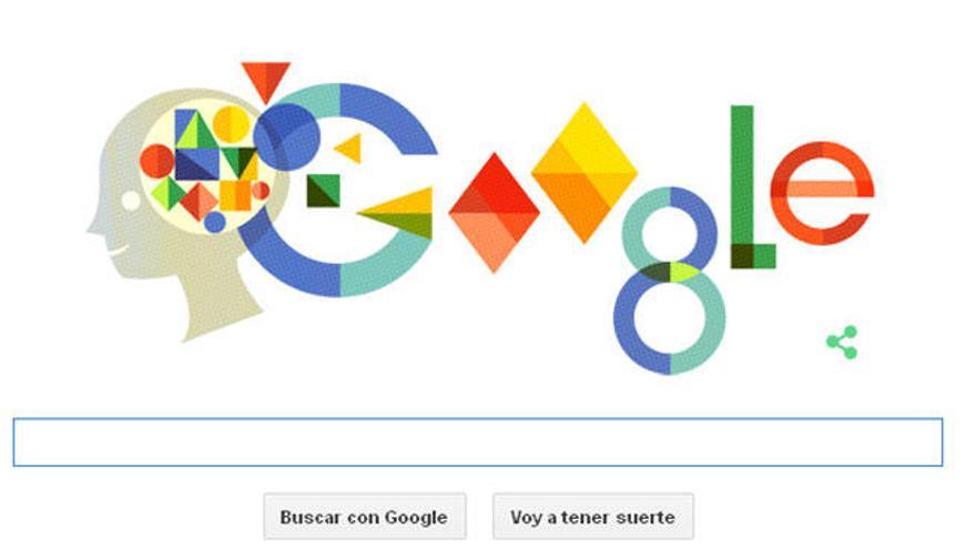 El doodle de Google dedicado a Anna Freud.