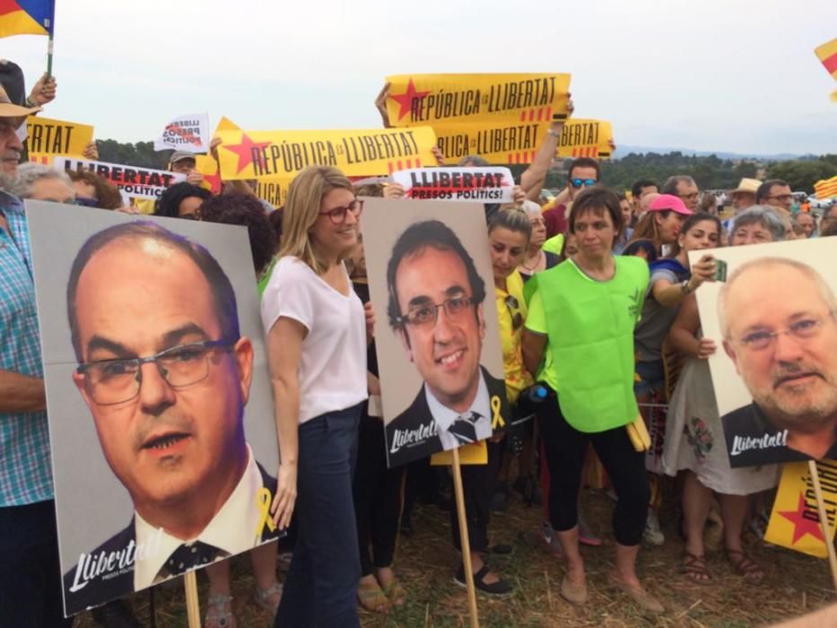 Concentració a Lledoners per l'alliberament dels independentistes presos