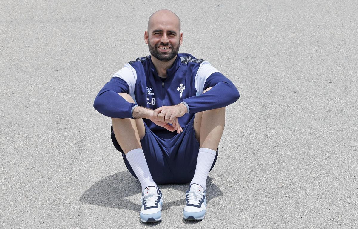 El entrenador del Celta, Claudio Giráldez, en la ciudad deportiva Afouteza