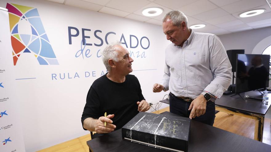 Así fue la visita de Ferrán Adriá a la rula de Avilés