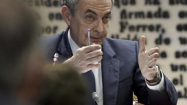 José Luis Rodríguez Zapatero, a la comissió del Senat sobre el rescat de Plus Ultra, el 2 de març passat. | JOSÉ LUIS ROCA