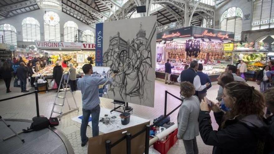 El mural del Mercat, finalizado para la visita de los Reyes